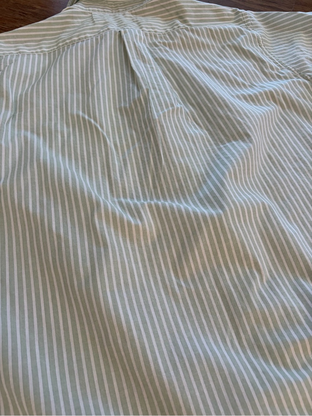 Ralph Lauren Green Label, Green/white striped Cotton Sleep Shirt, Sz M - Picture 7 of 7